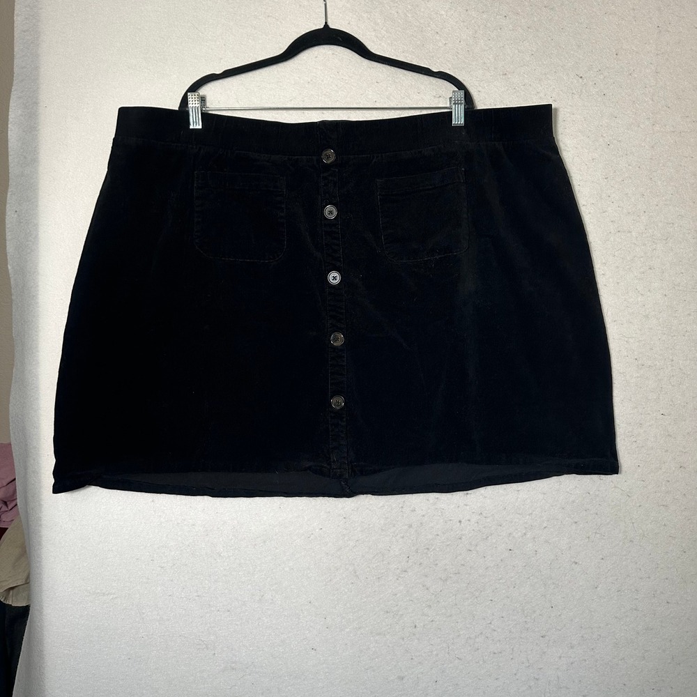 Torrid Black Corduroy Button Front Mini Skirt Plus Size 5 5X 12260740